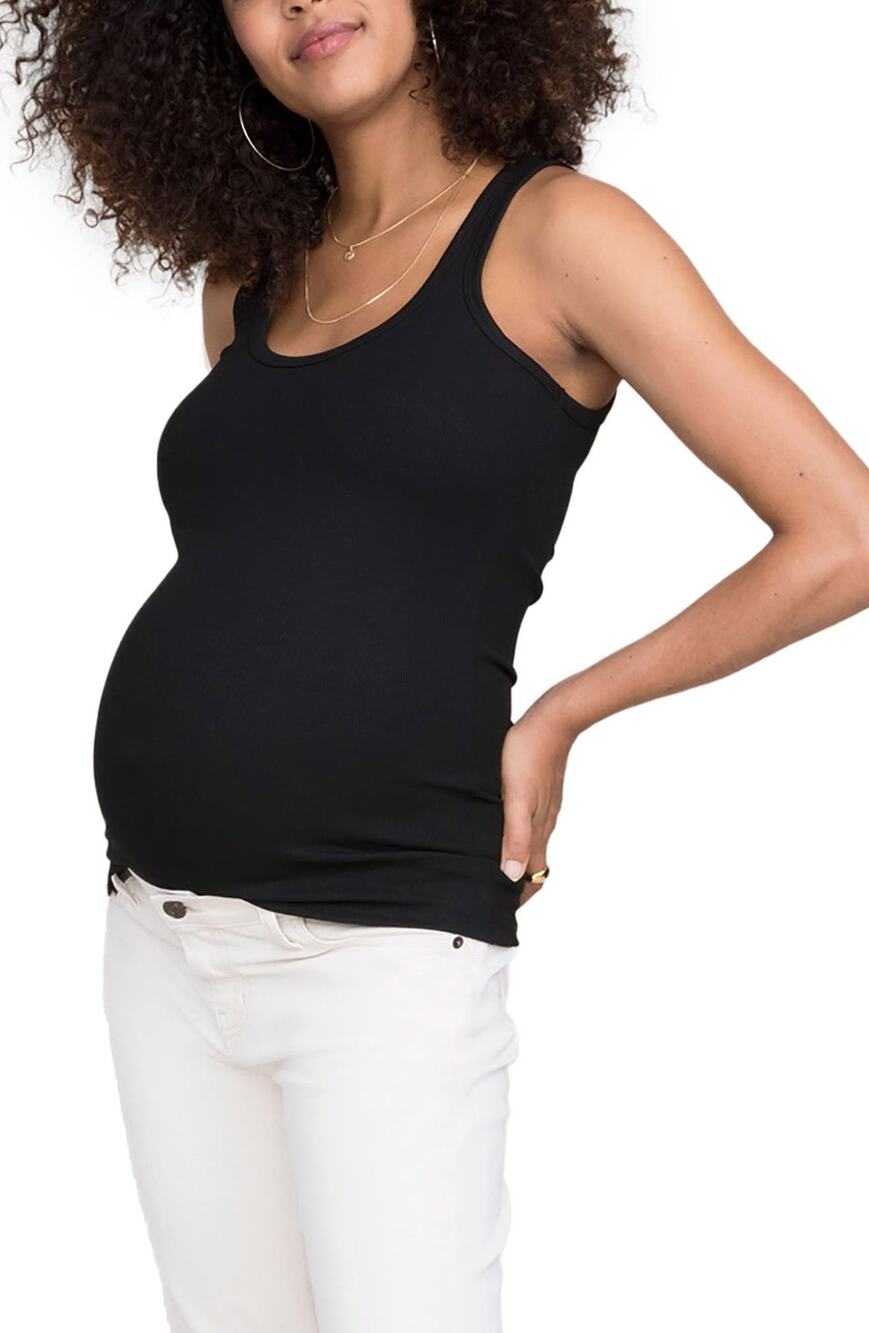 Hatch Ribbed Black Eliza Maternity T Shirt Dress Size 3
